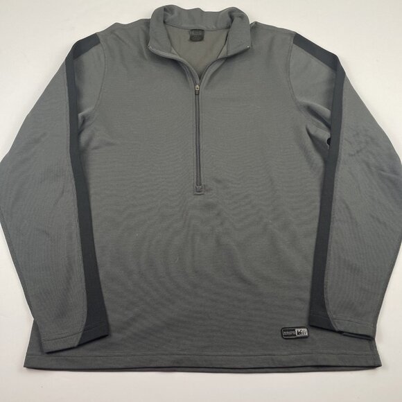REI 1/4 Zip Active Pullover Top Men’s XL Polyester Stretch Lightweight Blue - Picture 1 of 8